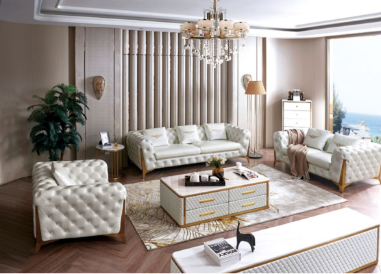 Italian Luxury Furniture Living room Seat 3+2+1 Sofa set Furniture Couch