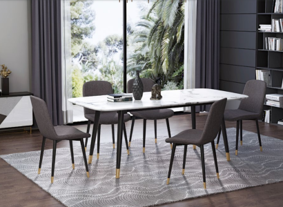 Dining room set Table 5x Chairs Seating group Dining set Dining room garnitur