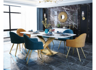 Dining table Italian Designer Furniture Office Conference Luxury Table Metal