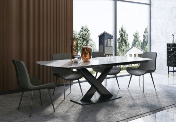 Dining room set Table 4x Chairs Seating group Dining set Dining room garnitur