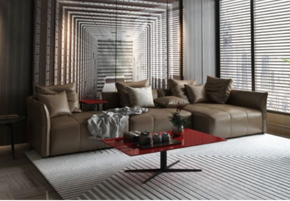 Living landscape Corner sofa L-shape Armchair Set Suite Modern Sofa Italy