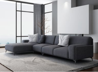 Living landscape Corner sofa L-shape Couch Seat Upholstery Set Suite Modern