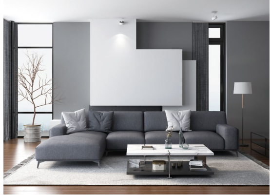 Living landscape L-shape Corner sofa Leather Couch Design Upholstery Suite Sofa