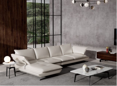 Italian Upholstery Seat Corner Leather Couch Suite Modern Living landscape
