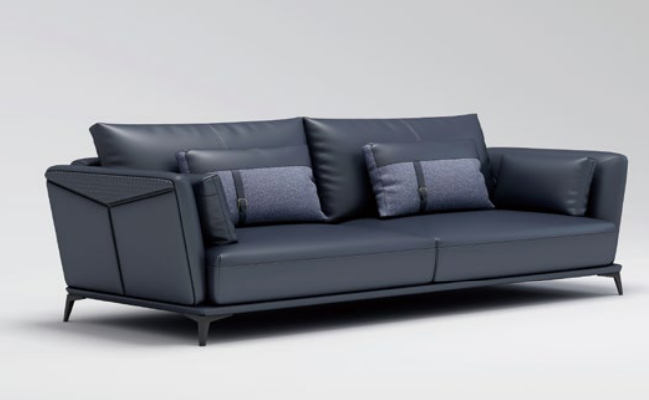 Italian Upholstery Seat Suite 3+2+1 Group Leather Couch Modern Sofa