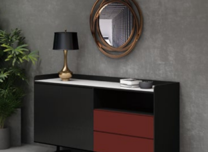 Italian Designer Chest of drawers Style Furniture High Wardrobe Cabinets Orange