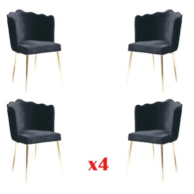 Dining room Set Dining set Modern stainless steel 4-piece Set Chair Suite