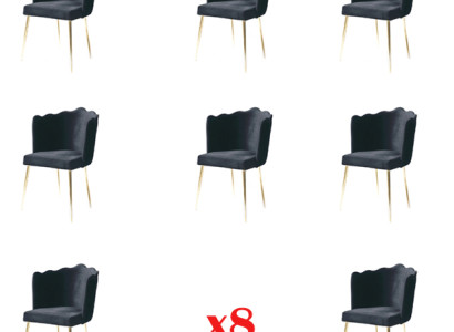 Group Suite Set 8 Chair Textile Chair Designer Upholstery Dining room