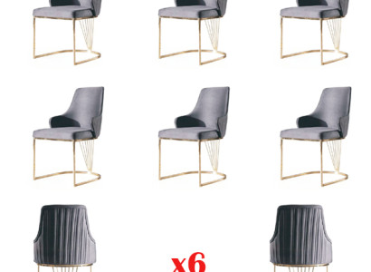 Groups 6x Chairs Armchair Lehn Upholstery Hotel Textile new Suite Chair Set Sets