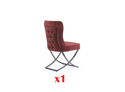Dining room Chairs stainless steel Luxury Armchair Chair Red Chairs Living room