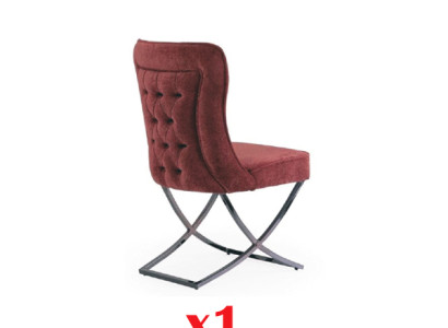 Dining room Chairs stainless steel Luxury Armchair Chair Red Chairs Living room