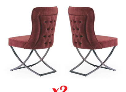 Chesterfield Hotel Suite Textile Upholstery Group 2x Set Design Chair