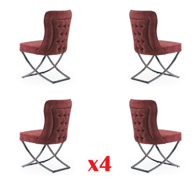 Dining room Chairs Suite Armchair Design 4x Chairs Set Group Upholstery