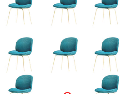 Design Chair Set 8x Armchair Textile Upholstery Chairs Fabric Dining room new