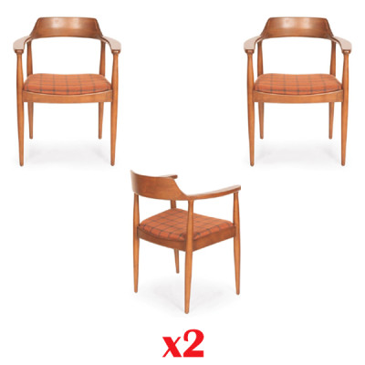 Armchair Set Suite 2x Upholstery Seater Classic Seat Upholstery Textile