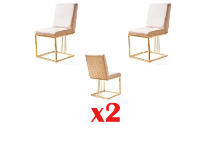Design Armchair Upholstery Set 2x Chair 100% Textile Chairs Gastro Dining room