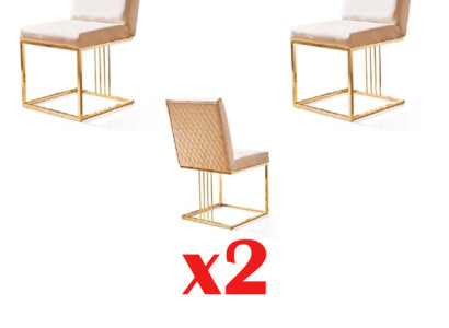 Design Armchair Upholstery Set 2x Chair 100% Textile Chairs Gastro Dining room
