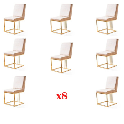 Design 8x Chairs Group Set Upholstery Gastro new Dining room Chair Suite Armchair