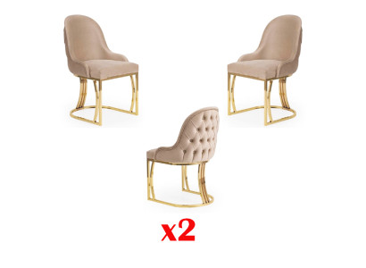 Chesterfield Chair Set Group 2x Armchair Chairs Suite Seat Upholstery