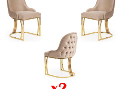 Chesterfield Chair Set Group 2x Armchair Chairs Suite Seat Upholstery