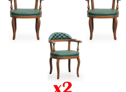 Upholstery Chairs 2x Armchair Living Dining Room Textile Designer Chair Luxury