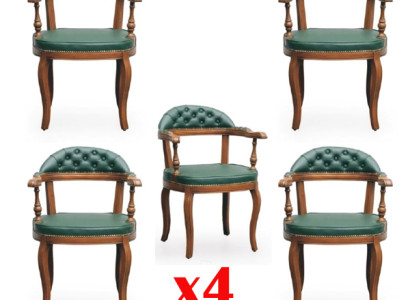 Dining room Suite Wood Modern Group Armchair Furniture 4 Chairs Armchair