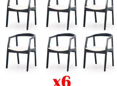 Dining room Chair Suite Armchair new Set Upholstery Design 6 Chairs Group