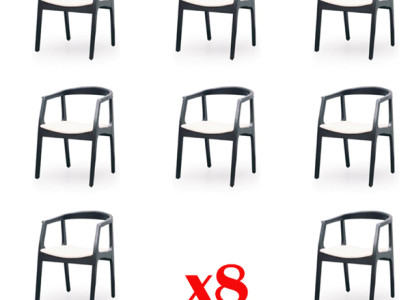 Design 8 Chairs Group Dining room Suite Armchair new Set Upholstery Chair