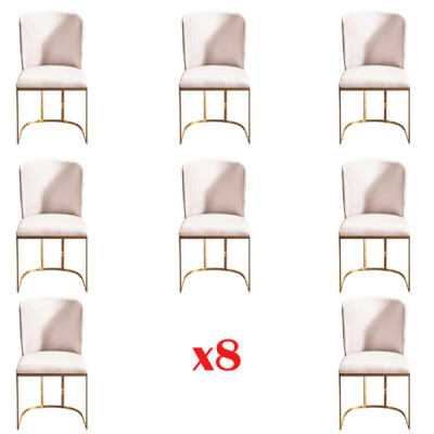 Design 8x Chairs Set Group Upholstery Gastro new Dining room Chair Suite Armchair
