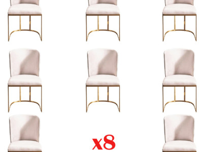 Design 8x Chairs Set Group Upholstery Gastro new Dining room Chair Suite Armchair