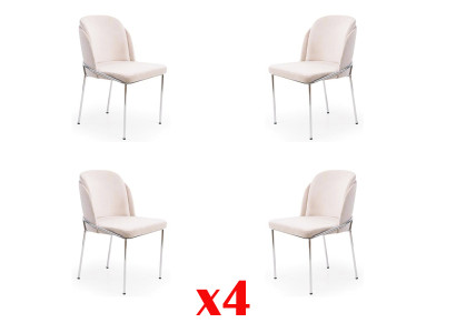 Chair 4X Chairs Group Suite Dining room Armchair Italian style
