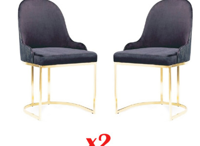 Dining Room Furniture Set 2x Chair Luxury new Blue Elegant Modern Chair Wood
