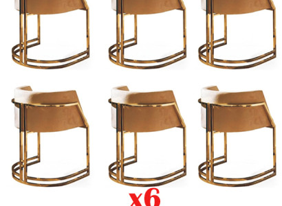 Kitchen Chairs Elegant Dining room Fabric Set 6 Chair Design Metal Textile