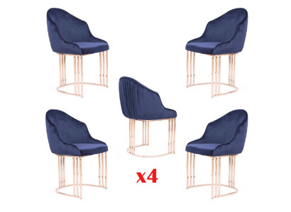 Designer Armchair luxury dining room 4x Chair Chairs Upholstery Textile Modern