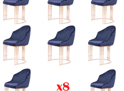 Suite Armchair Lounge Kitchen 8x Design Upholstery Seat Chairs Chair Set