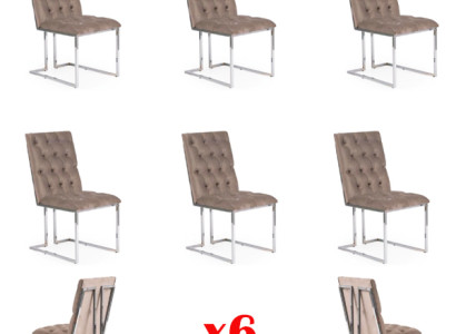 Design 6x Chairs Suite Complete Chair Set Dining room Upholstery Seat