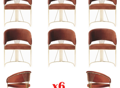 Design Upholstery Seat 6 Chairs Groups Suite Armchair Lounge Set Luxury