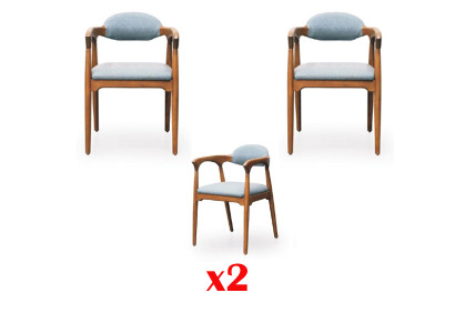 Suite Dining room chair Set 2X Chairs Italian Style Luxury Furniture