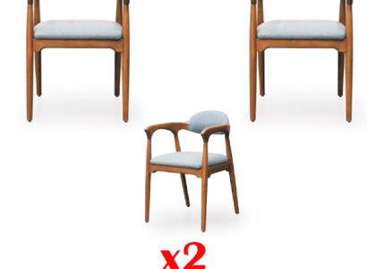 Suite Dining room chair Set 2X Chairs Italian Style Luxury Furniture