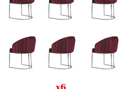 Suite 6x Chairs Upholstery Hotel Textile new Chair Set Group Chairs