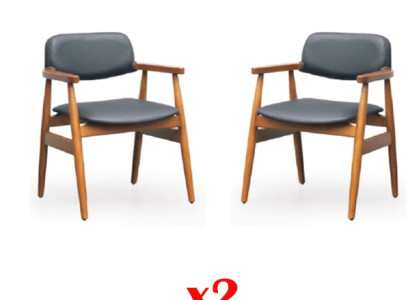 Suite Lehn Velvet Textile Chair Group Set Living Real Wood Dining room