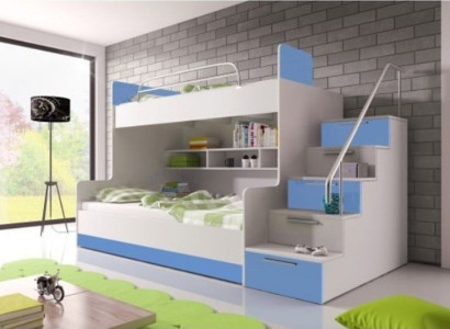 Boys Bunk Bed Childrens room Beds Loft bed Double bunk bed High gloss Furniture