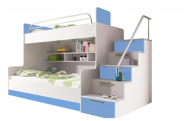 Boys Bunk Bed Childrens room Beds Loft bed Double bunk bed High gloss Furniture