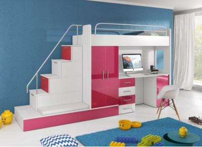 Loft beds Bunk bed Loft bed Blue Childrens room Beds Bunk bed Pink Bed new