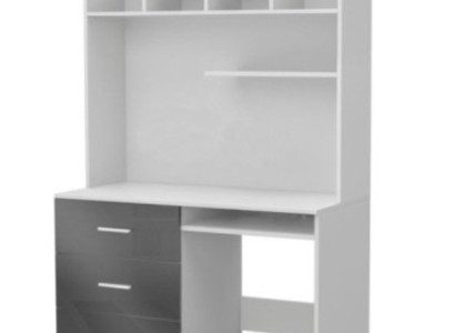 Desk High Gloss Gray Table Office Childrens room Youth Room Tables new