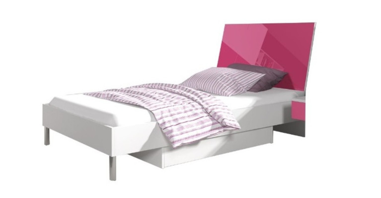 Bed + Bedside table Childrens room Bedroom Furniture Beds 2-piece set pink