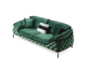 Green Chesterfield Couch Fabric Sofa Couch Furniture Luxury Furnishings Sofas Couches