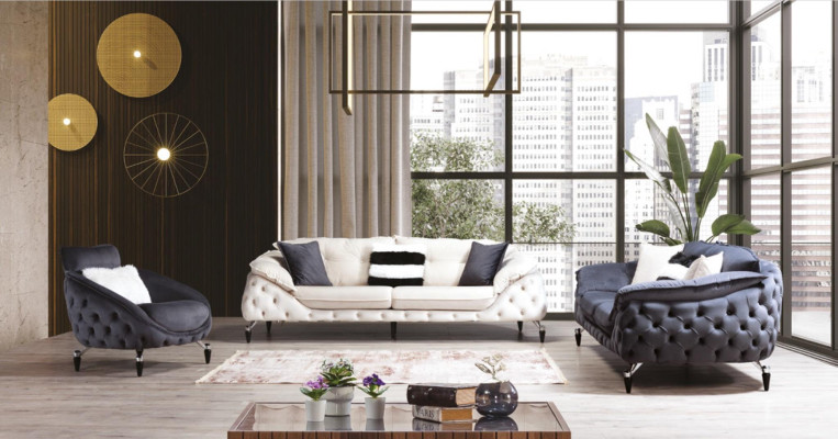 Green Chesterfield Couch Fabric Sofa Couch Furniture Luxury Furnishings Sofas Couches