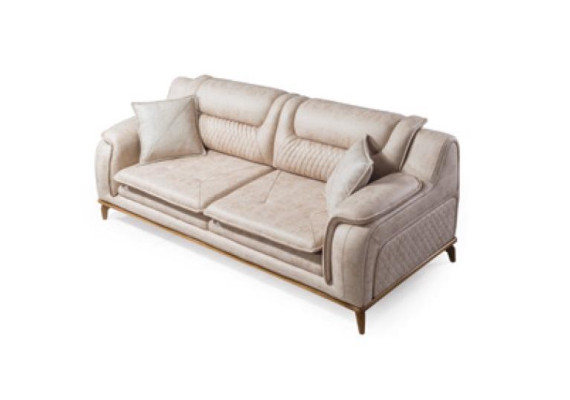 Sofa set 3+3+1 Seater Blue Armchair Luxury Leather Sofa Couch Furniture Western Style