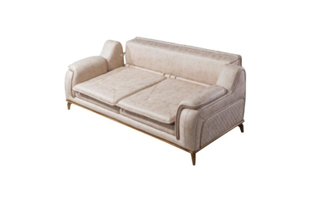 Sofa set 3+3+1 Seater Blue Armchair Luxury Leather Sofa Couch Furniture Western Style